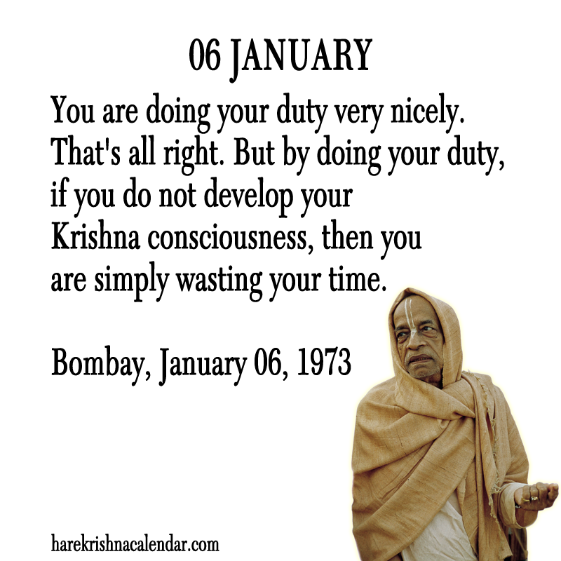Srila Prabhupada Quotes For Month January 06