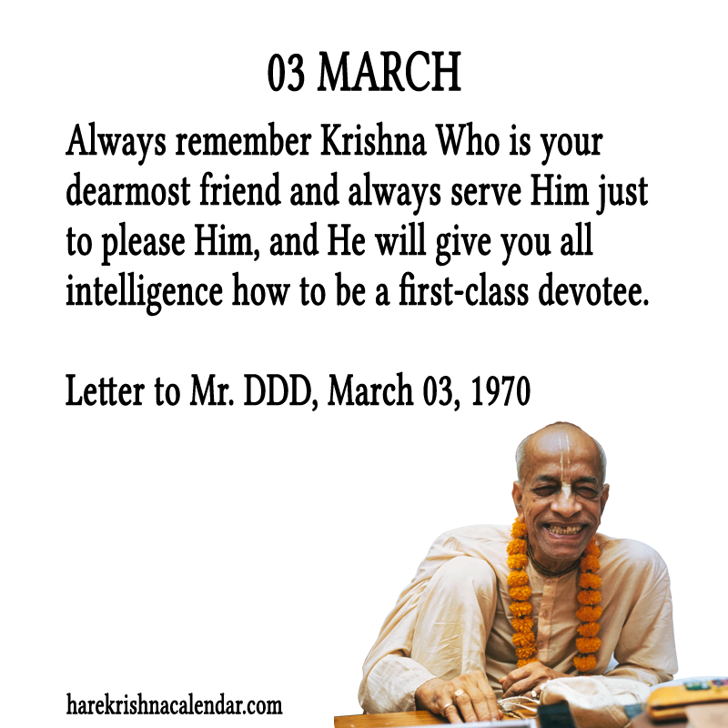 Srila Prabhupada’s Quotes In March Page 3 Hare Krishna Calendar