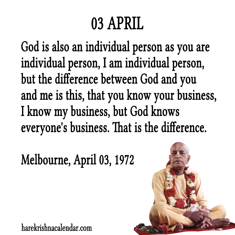 Srila Prabhupada Quotes For Month April 03