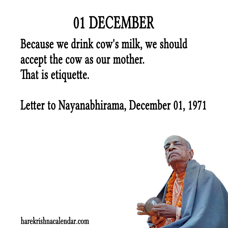 Srila Prabhupada Quotes For Month December 01