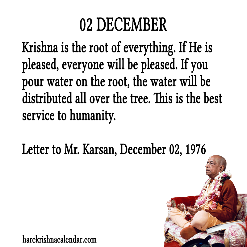 Srila Prabhupada Quotes For Month December 02