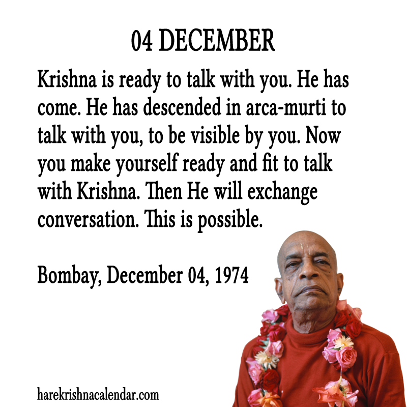 Srila Prabhupada Quotes For Month December 04