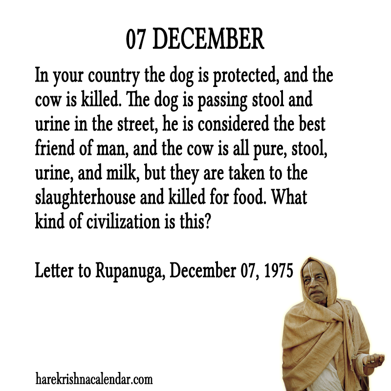 Srila Prabhupada Quotes For Month December 07