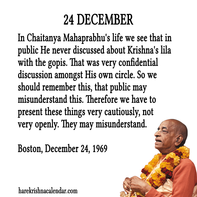 Srila Prabhupada Quotes For Month December 24