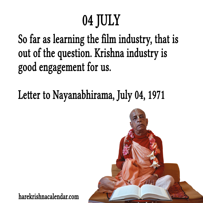 Srila Prabhupada Quotes For Month July 04