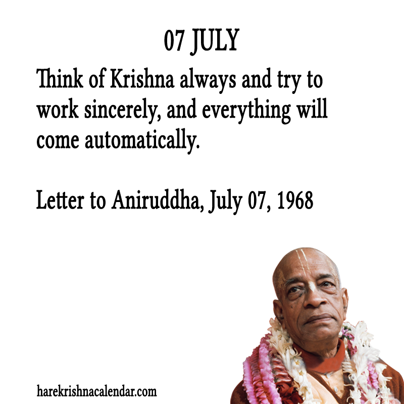 Srila Prabhupada Quotes For Month July 07