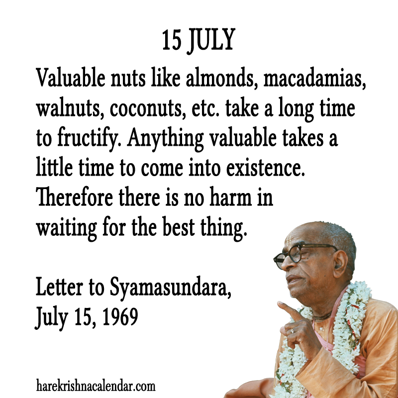 Srila Prabhupada Quotes For Month July 15