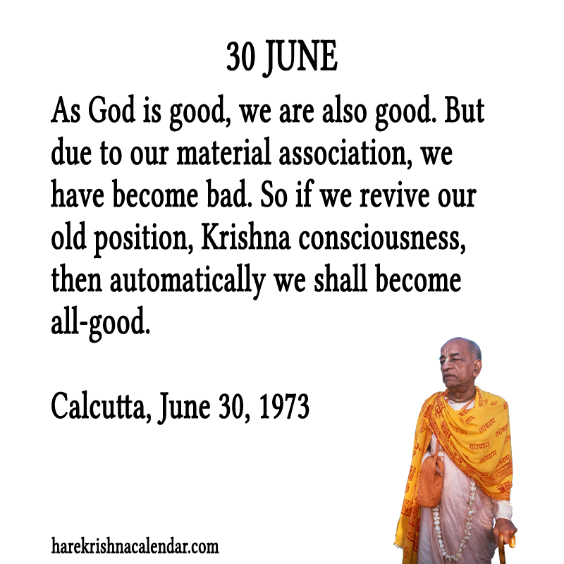Srila Prabhupada Quotes For Month June 30