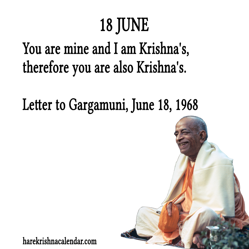 Srila Prabhupada's Quotes for 8 June Hare Krishna Calendar