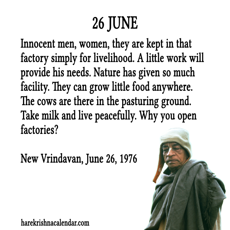 Srila Prabhupada Quotes For Month June26