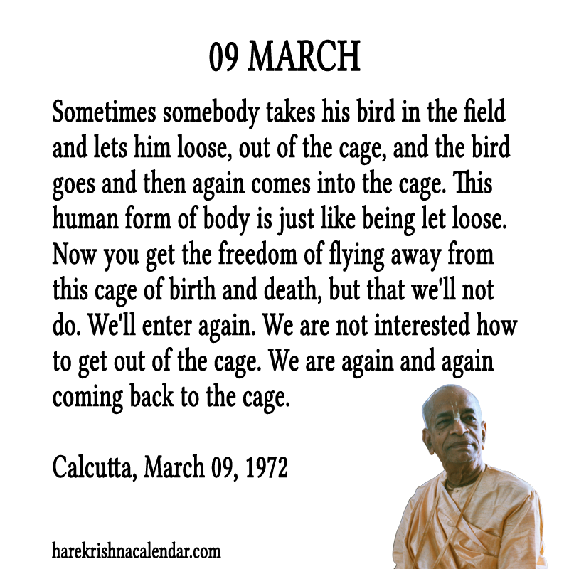 Srila Prabhupada Quotes For Month March 09