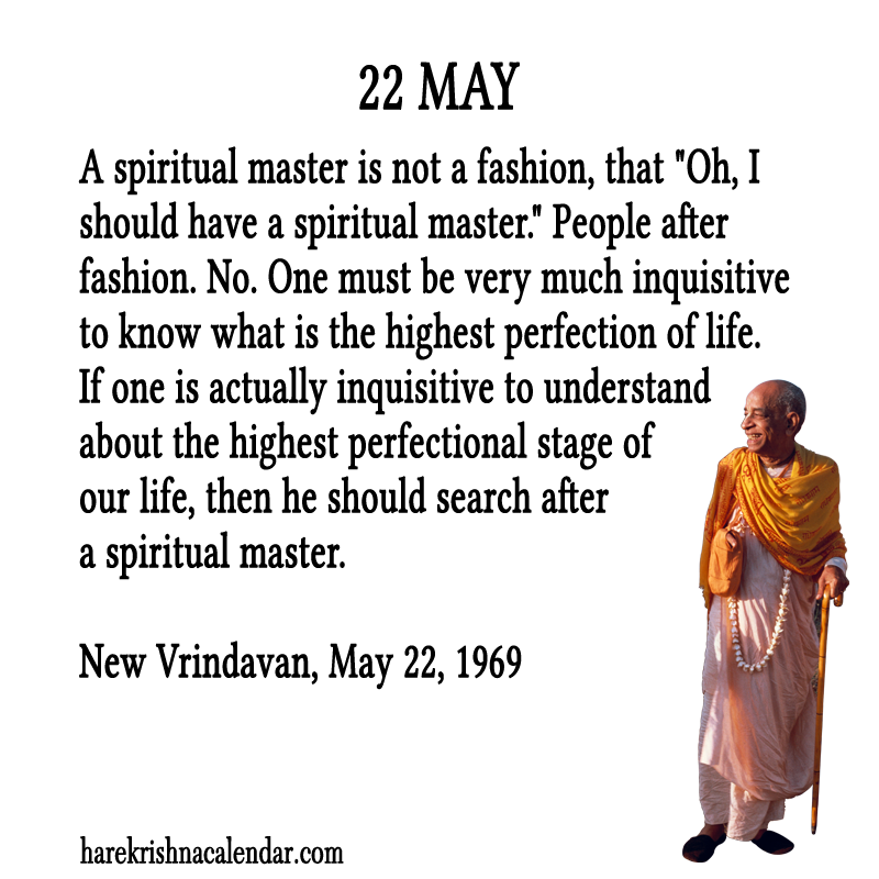 Srila Prabhupada Quotes For Month May 22