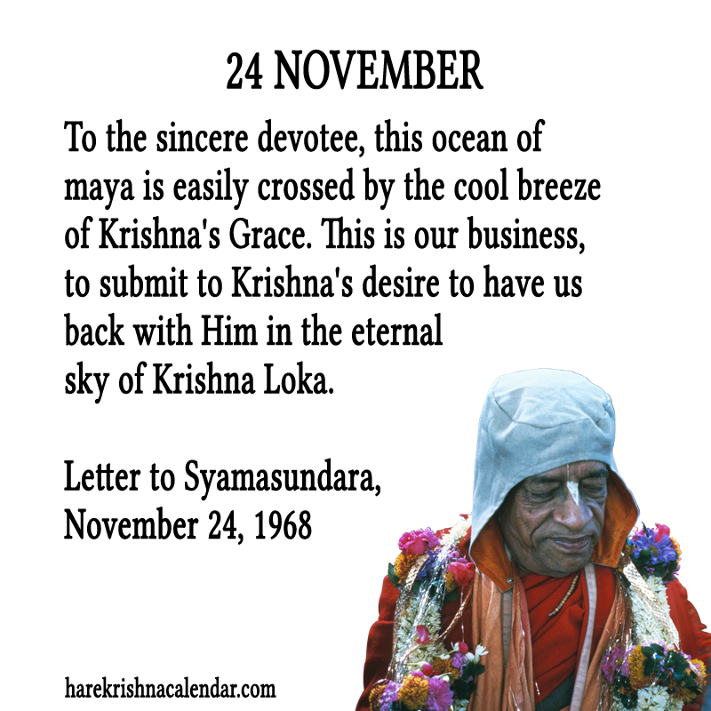 Srila Prabhupada Quotes For Month November 24