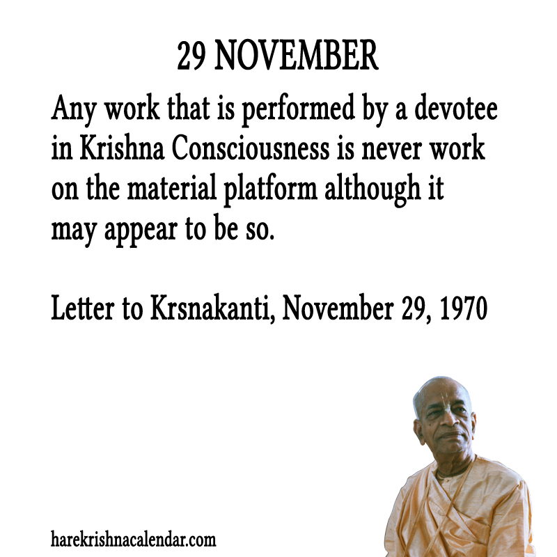 Srila Prabhupada Quotes For Month November 29