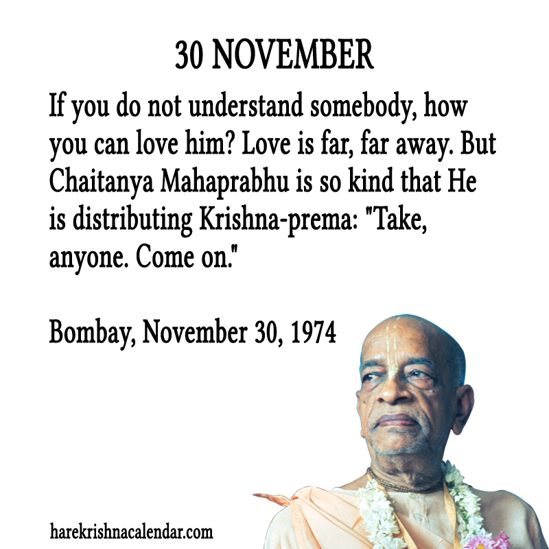 Srila Prabhupada Quotes For Month November 30