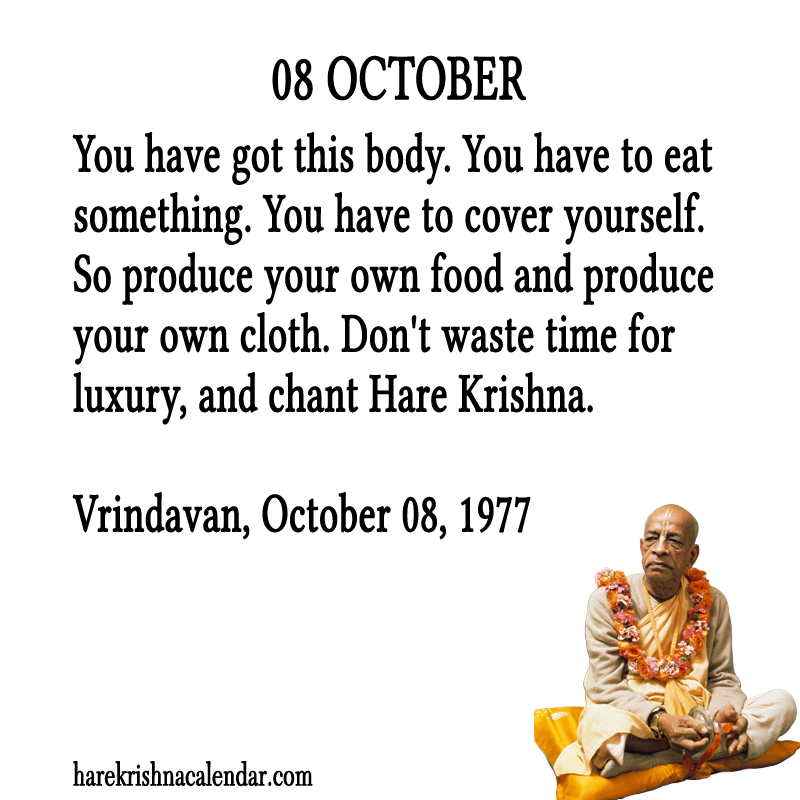 Srila Prabhupada Quotes For Month October 08