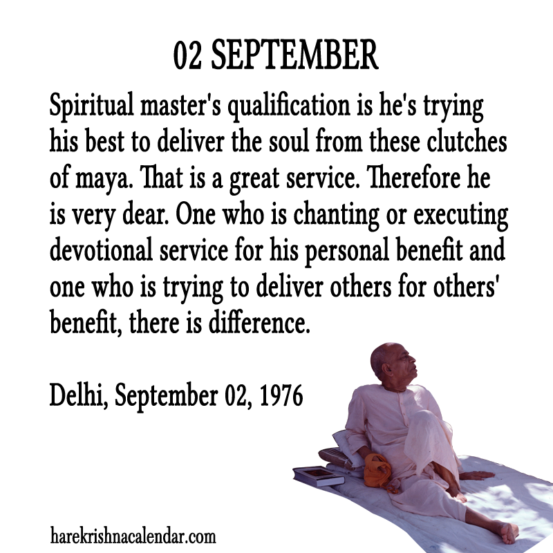 Srila Prabhupada Quotes For Month September 02