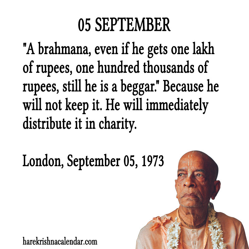 Srila Prabhupada Quotes For Month September 05