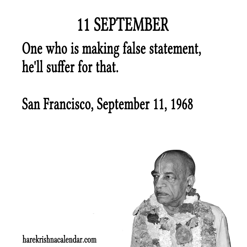 Srila Prabhupada Quotes For Month September 11