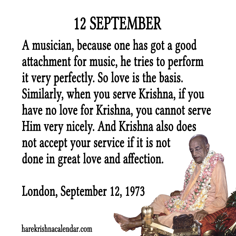 Srila Prabhupada Quotes For Month September 12