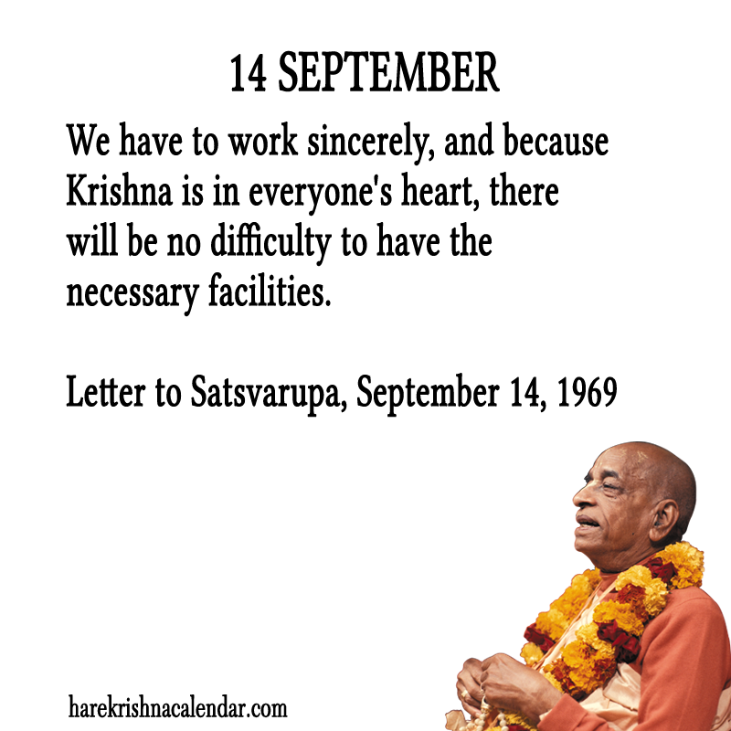 Srila Prabhupada Quotes For Month September 14