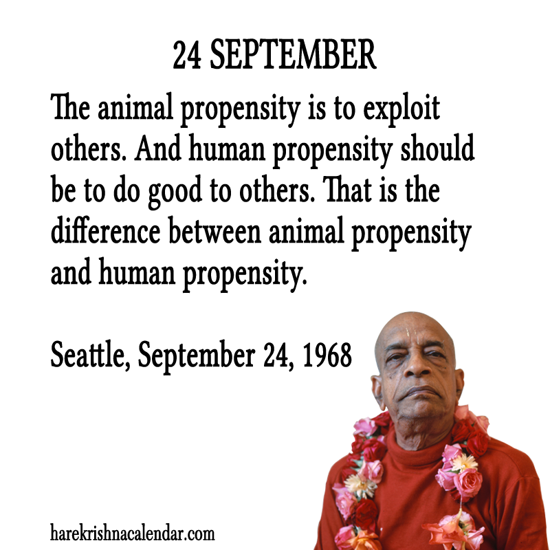 Srila Prabhupada Quotes For Month September 24